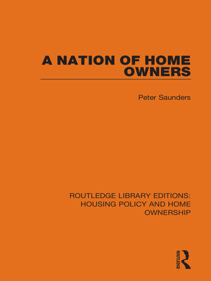 cover image of A Nation of Home Owners
